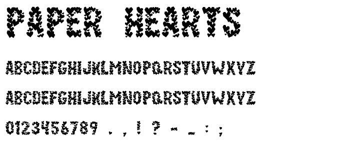 Paper Hearts font